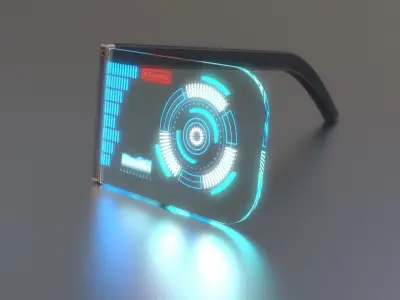 Sci-fi Monocle Glasses 3D model