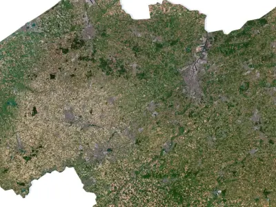 Belgium Terrain 3D Map 3D model