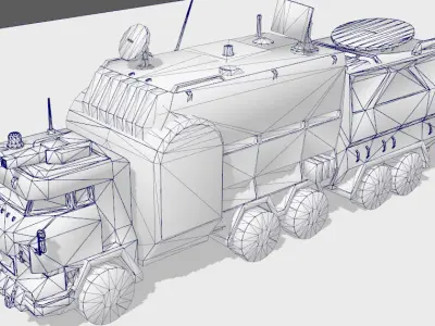 Next generation tank armored vehicles Low-poly 3D model