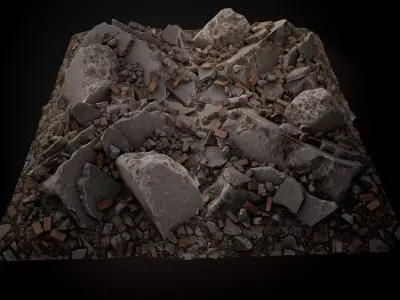 Debris Piles Gameready  Free low-poly 3D model