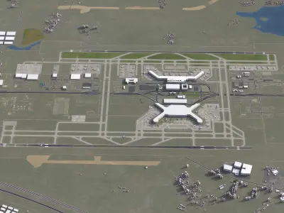 Haikou - Airport - HAK Low-poly 3D model