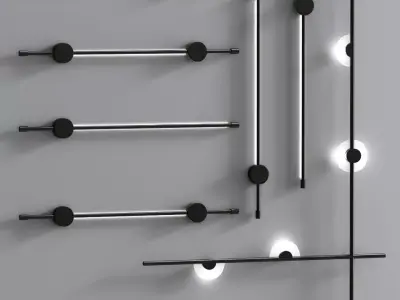 Wall Lamp Scone Set 05 3D model