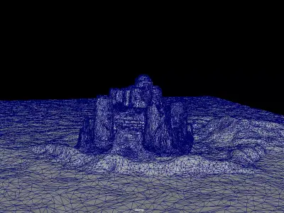 Beach sandcastle 3D model