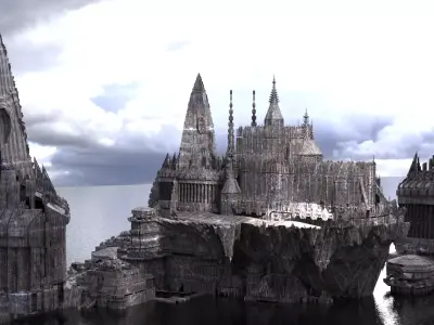 Dark Boss Castle structures Kit bash 2  3D model