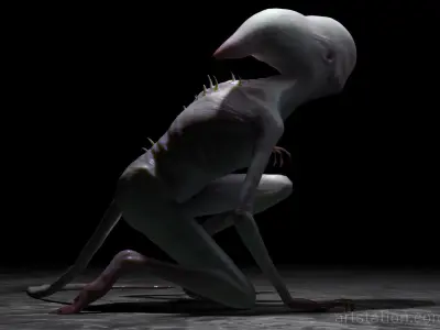 Alien Covenant Neomorph 3D Model Low-poly 3D model