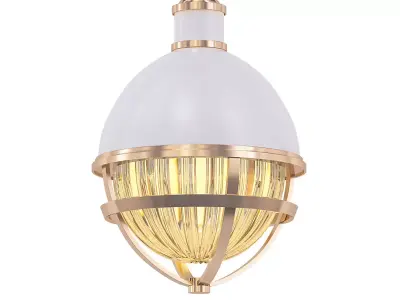 Tollis 8 pendant light with glass and brass finish 3D model