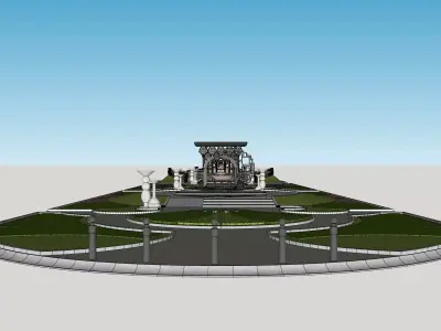 Median Garden Design 3D model