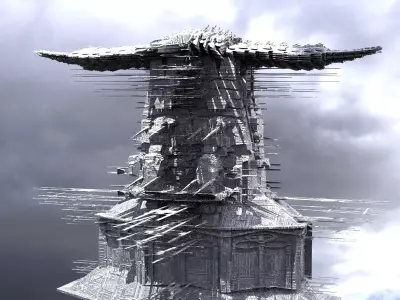 Fusion City Alien Bridge 4  3D model