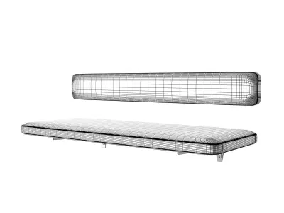 Upholstered Wall Bench 3D model