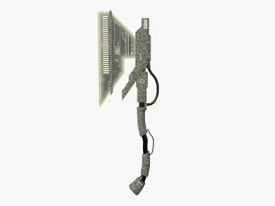 SciFi War Axe A10 Digital Camo - Sci Fi Weapon Design Low-poly 3D model