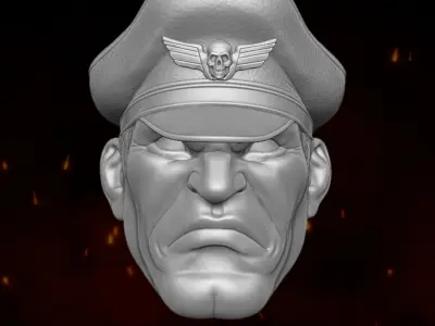 Bison Street Fighter fan art 3D printable for action figures 3D print model