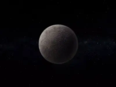 Dwarf Alien Planet or Moon 08 Low-poly 3D model