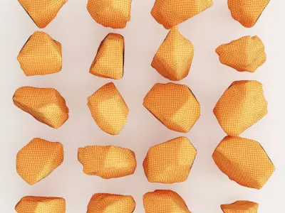 Rock splinter river stone 3D model