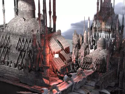 Dark World Grand Temple Dome Kit bash 1 3D 3D model