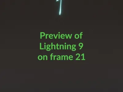 Animated Lightning v9 Low-poly 3D model