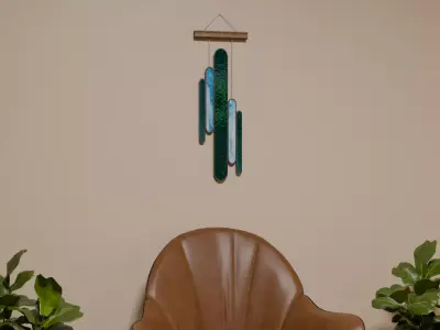 Dangling Stained Glass Abstract Wall Art Free low-poly 3D model