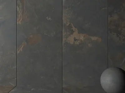 Stone Wall Tiles Kayah Rust 120x270 Set 2 Texture