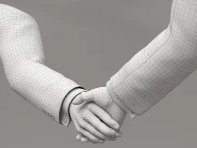  Male Arms with Sleeves Animated Rigged for Maya Collection 