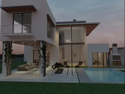 Modern House Scene 3D model