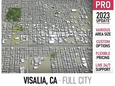 Visalia  Low-poly 3D model