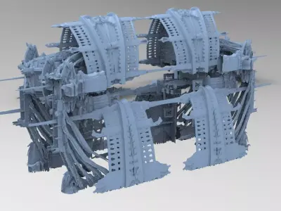 Dark Caribbean monlith temple spire tower 2  3D model