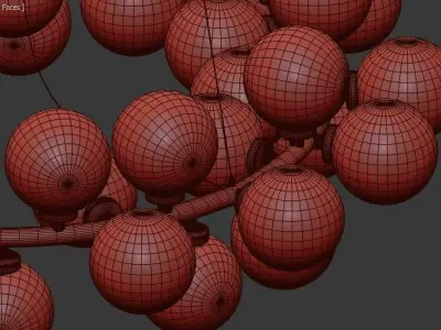 Milk Bubble Round Chandelier 3D model