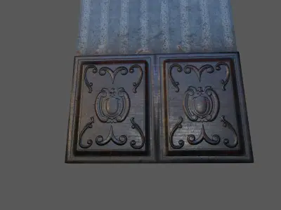 Old Wood Wall Low-poly 3D model order