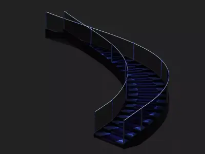Modern Architectural Spiral Staircase 3D model