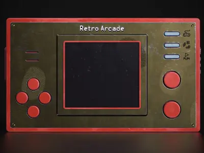 Retro Arcade Pocket Game Low-poly 3D model