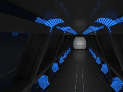 Sci Fi Corridor 3D model 20