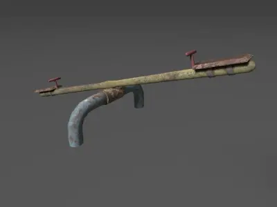 Soviet Oldschool Playground Low-poly 3D model