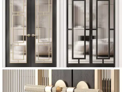 Art deco doors 5 3D model