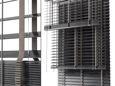 Wooden blinds Set 23 3D model