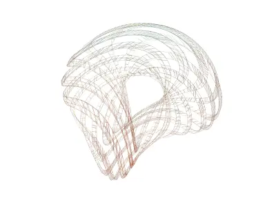 Abstract Ring Sphere v2 008 Low-poly 3D model