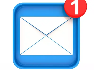 Email Notification Icon Low-poly 3D model