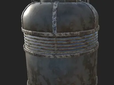 Metal Tank  Low-poly 3D model