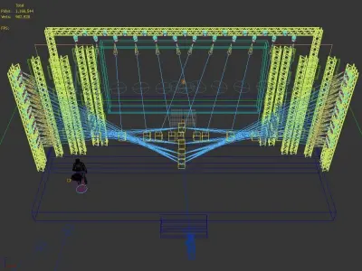 3DS Max 2014 Stage Concert 17 3D model