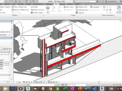 Smith Residence Revit model  3D model