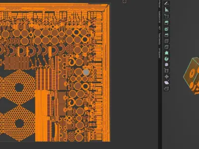 Sci-Fi triangular Power Generator Low-poly 3D model