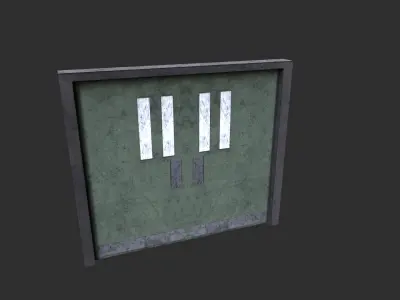 Double door Low-poly 3D model purchase