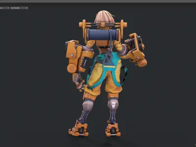 Mecha girl 3D model