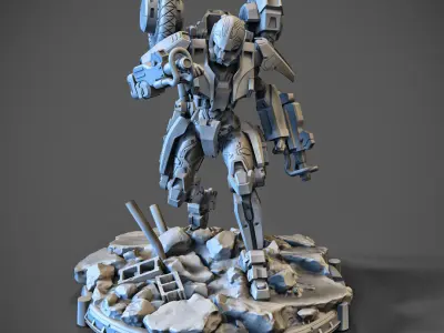 Scifi Ride Bike Mech 32mm 3D print model