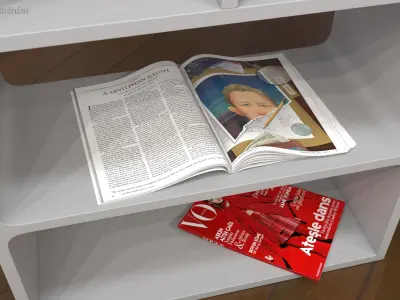  Modern Bookshelf with Decorative Souvenirs 