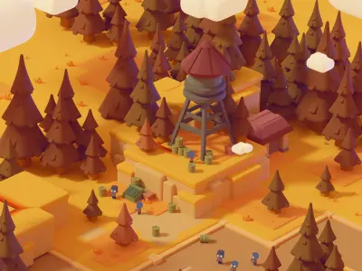 Building - Town Pack 02 Stylized 3D  3D model