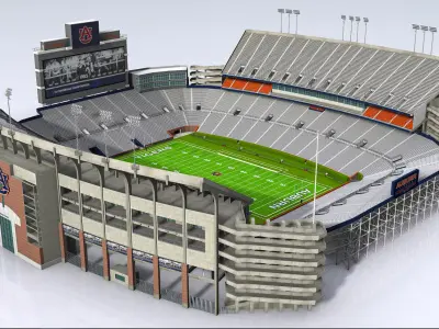 Jordan-Hare Stadium Low-poly 3D model