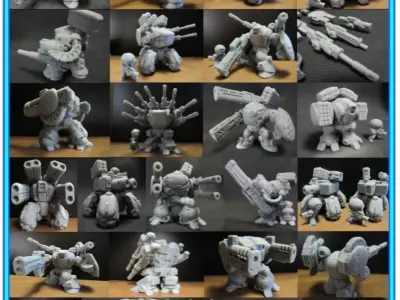 CHI TECH SD  GUNNERS 1 COLLECTION 3D Model Pack