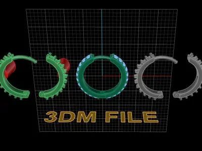 Earring Double Sided Diamond Hoop Mid Size 11mm Inside Diameter 3D print model