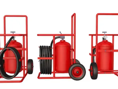 Wheeled Extinguisher 3D model