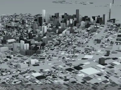 San Francisco Streets and Buildings 3D model
