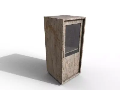 Old Modern Furniture 3D Model Terror Low-poly 3D model 9